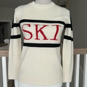 NWT Sail to Sable Ivory Striped Ski Sweater Size: XXS Color: Ivory